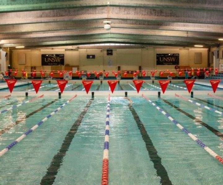 Image of the pool lanes at UNSW Fitness and Aquatic Centre