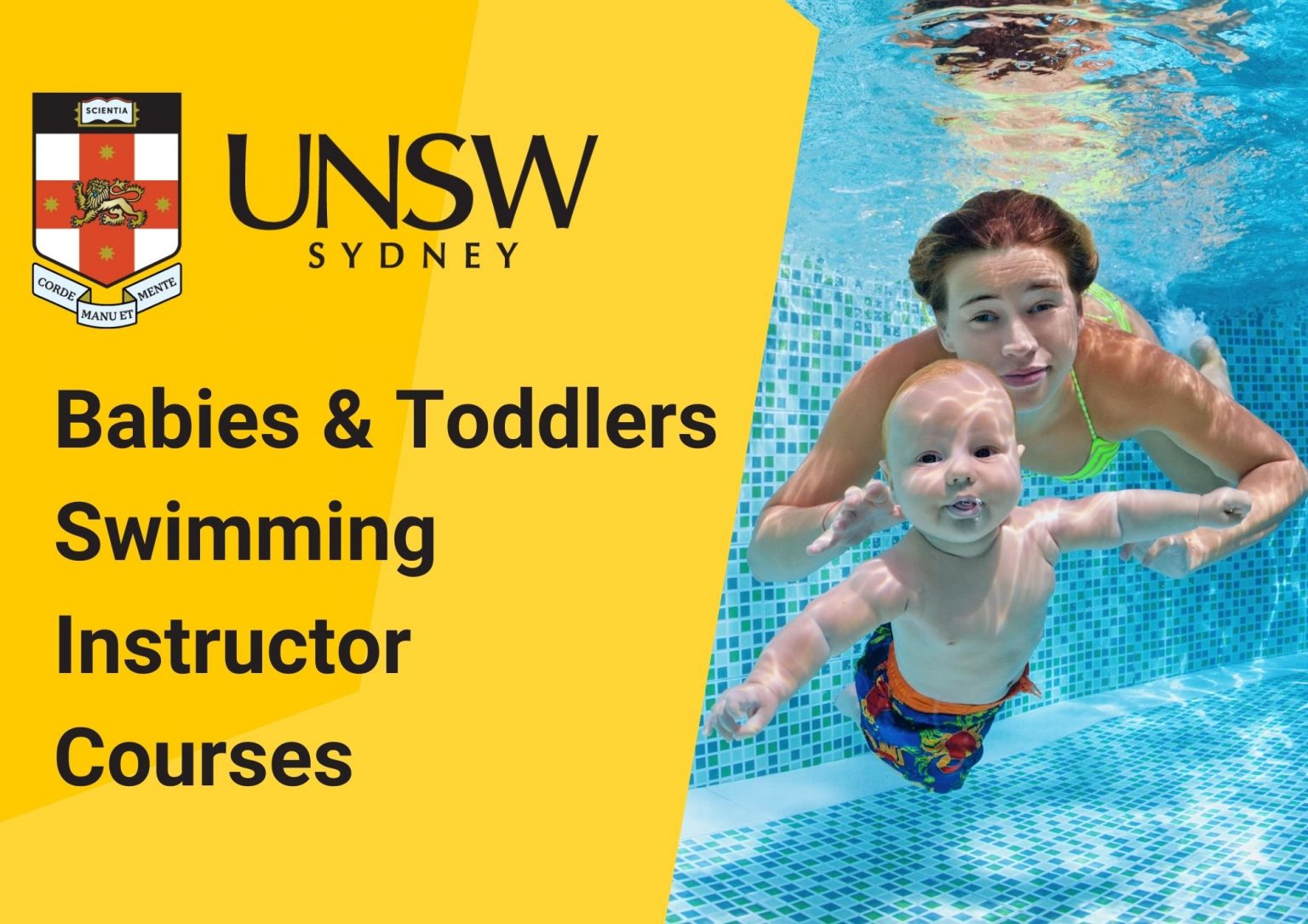 Babies and Toddlers Swimming instructor course - Flyers
