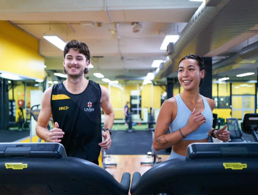 UNSW Fitness and Aquatic - students enjoying the gym